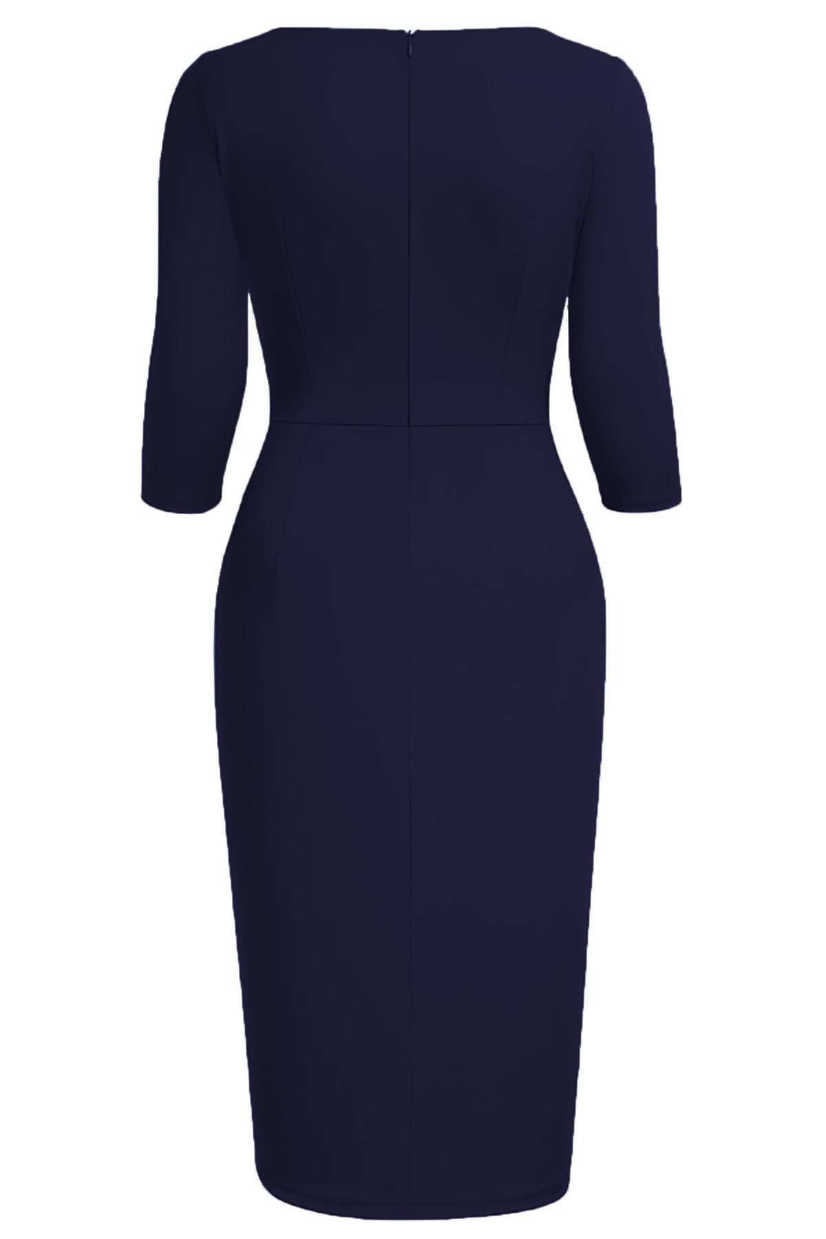 Kadın%20Büyük%20Beden%20Lacivert Bodycon%20Fırfırlı%20Yırtmaçlı%20Büyük%20Beden%20Elbise