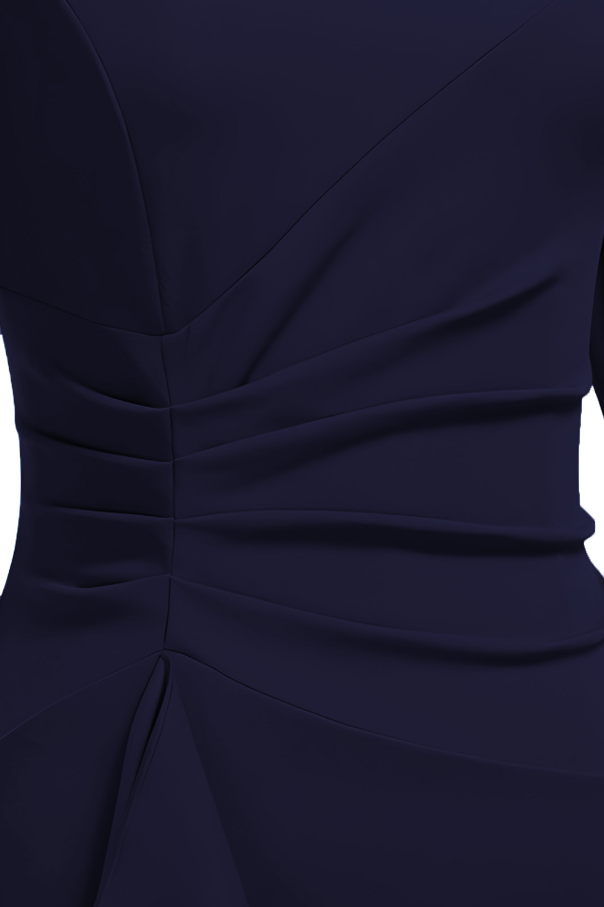 Kadın%20Büyük%20Beden%20Lacivert Bodycon%20Fırfırlı%20Yırtmaçlı%20Büyük%20Beden%20Elbise