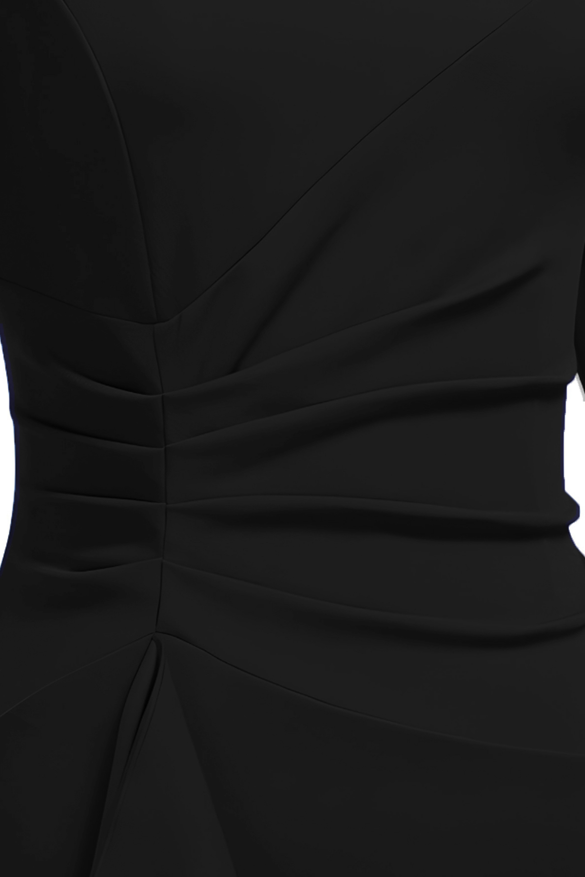 Kadın%20Büyük%20Beden%20Siyah Bodycon%20Fırfırlı%20Yırtmaçlı%20Büyük%20Beden%20Elbise