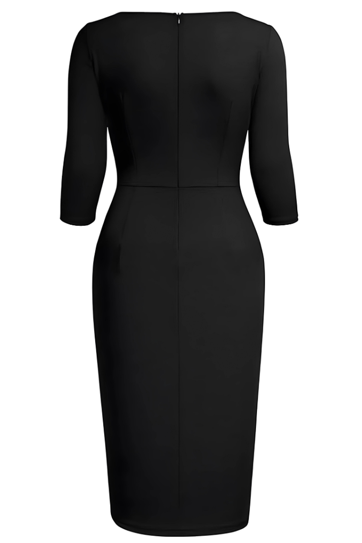 Kadın%20Büyük%20Beden%20Siyah Bodycon%20Fırfırlı%20Yırtmaçlı%20Büyük%20Beden%20Elbise